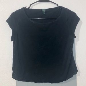 Wild fable black casual cropped top